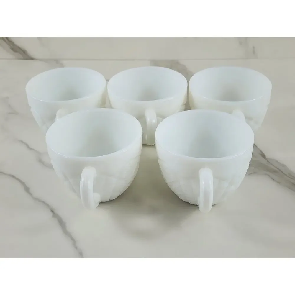 The Concord Milk Glass Punch Mug Cups 2 3/4